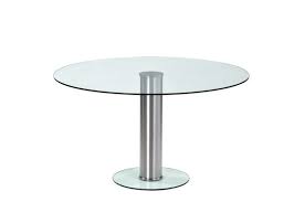 Platform Round Glass Dining Table Satin