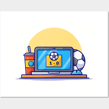 Soccer Match Cartoon Vector Icon