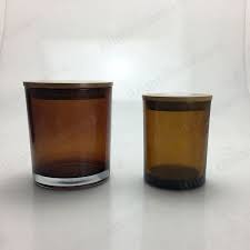 China Supplier Amber Glass Candle Jars