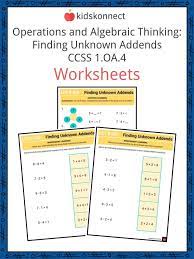 Finding Unknown Addends Ccss 1 Oa 4