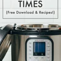 instant pot cooking times with free