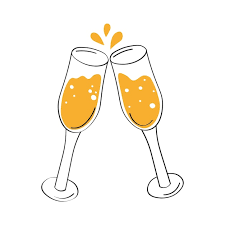 Clink Glasses Champagne Graphic Icon