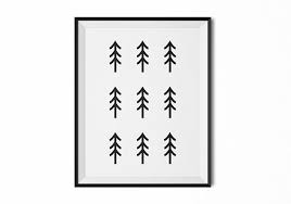 Modern Print Tree Art Symbol Print