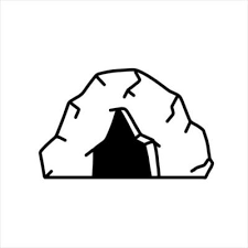 Cave Icon Stone Shelter Entrance To