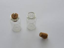 10 Mini Glass Bottles With Corks