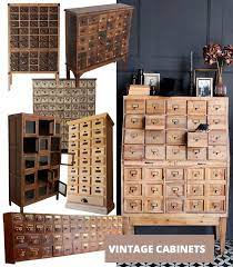 Vintage Apothecary Storage Cabinets