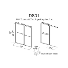 Double Sliding Frameless Shower Door