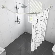 Bathroom Corner Shower Curtain Rod Rack
