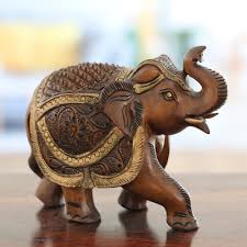 Kadam Wood Elephant Sculpture Hand