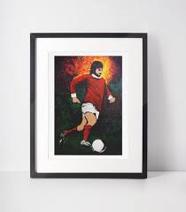 George Best Art Print Vintage Football
