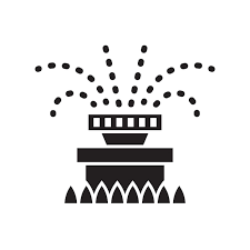 Garden Sprinkler Icon In Outline Design