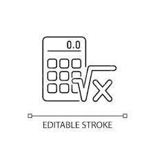 Stroke Algebra Linear Icon