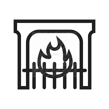 Fireplace Line Icon Iconbunny