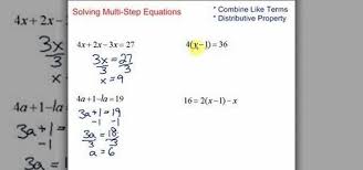 Simplify Solve Multi Step Equations