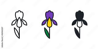 Iris Flower Icon Garden Flowers