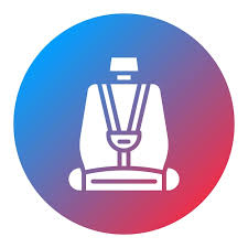 Baby Car Seat Simple Vector Symbol Icon