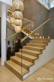 Luxury Wooden Glass Railing Design