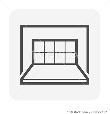 Tile Wall Inside Room Vector Icon