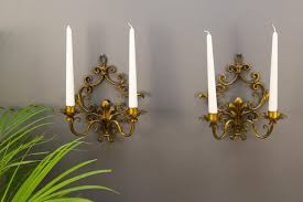 Golden Color Candle Wall Sconces