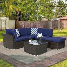 Pe Rattan Wicker Sectional Sofa Sets