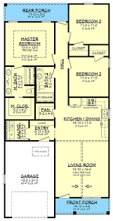 3 Bed Ranch House Plan With Vaulted