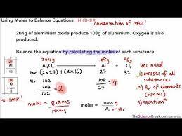 Using Moles To Balance Equations
