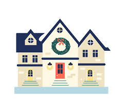 House Flat Icon Winter Home Decor Roof