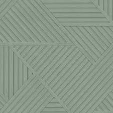 Wood Geometric Wallpaper Sage Holden