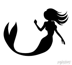 Mermaid Icon Wall Stickers Isolated