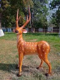 Brown Base Frp Deer Animal Statue