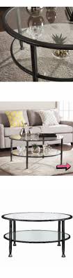 New Round Coffee Table Metal Glass
