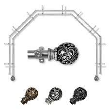 Double Bay Window Curtain Rod