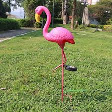 W Dian Pink Flamingo Solar Lights