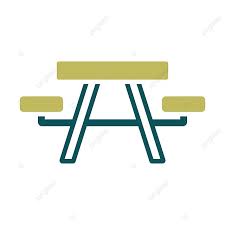 Camping Table Wooden Park Bench Vector