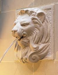 Stone Lion Wall Fountain New England