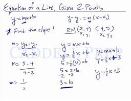The Equation Of A Line Given Two Points