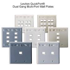 Quickport Dual Gang Multiport Wallplate