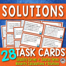 Task Cards Chemistry Lessons Graphing