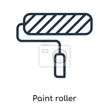 Paint Roller Icon Vector Isolated On