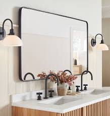 Double Vanity Rounded Rectangle Metal