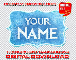 Digital Frozen Birthday Party Logo