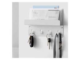 Wall Mounted Metal Mail And Key Rack