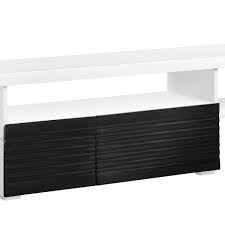 Acme Buck Ii Tv Stand White Black High Gloss Finish