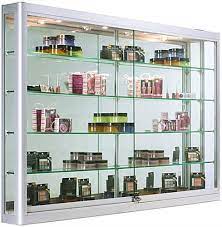 Wall Mounted Display Cabinet With Led