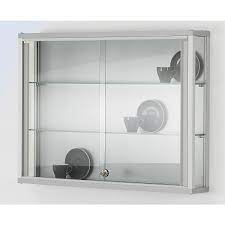 Glass Cabinet 2 Shelves Sliding Doors