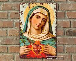 Mary Metal Wall Art Icon Religious