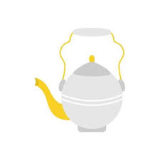 Vintage Tea Pot Vector Art Icons And