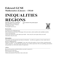 88 Inequalities Regions