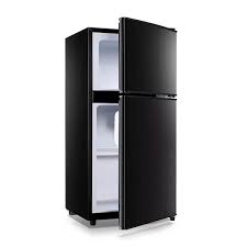 Jeremy Cass 3 5 Cu Ft Compact Refrigerator Mini Fridge In Black With Freezer Small Refrigerator With 2 Door