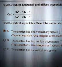 5 Find The Vertical Asymptotes Select